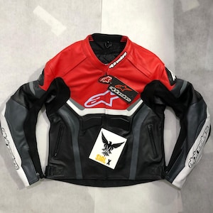 Alpinestars Racing Motorbike Cowhide Leather Jacket CE Armors MotoGP New Alpinestar Motorcycle Biker Jacket-Riding Gear