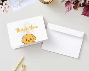 Coco the Snubbie Thank You Card - Printable Landscape Card (PDF)