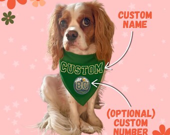 Custom Pet Bandana: Mountain Adventure Design, Personalized Dog Bandana
