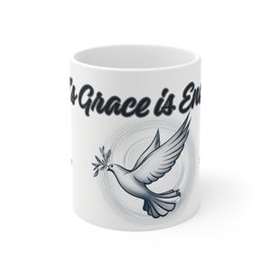Mug, God&#39;s Grace 2 Corinthians 12:9 Bible Verse Inspirational Coffee Cup, Christian Gift, Religious Tea Mug, Scripture Quote Drinkware,