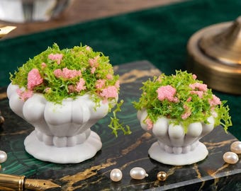 Ensemble de mini pots de fleurs en résine, petites jardinières féeriques, décoration de maison de poupée, accessoires de bureau