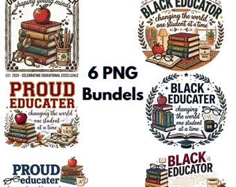 Ensemble PNG Fier éducateur professeur noir (téléchargement numérique)