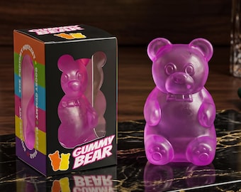 3Pcs Gummy Bear Squishy Toy, NeeDoh Stress Ball, Kawaii Fidget Toy, Sensory Anxiety Relief