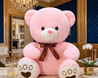 Grande peluche rose ours en peluche, peluche, baby shower pour la Saint-Valentin