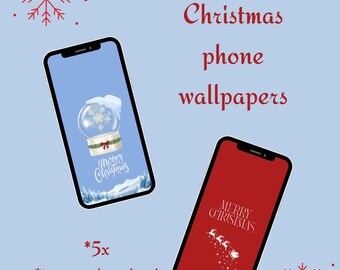 Fondos de pantalla navideños para iPhone / Fondos festivos (descarga digital)