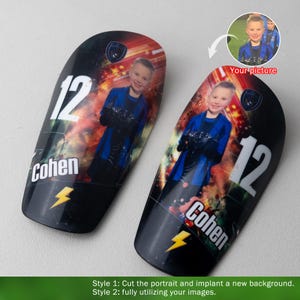 Customized football fans shin guards, children/adult football shin guards equipment, high-strength shin guards, football lovers gifts