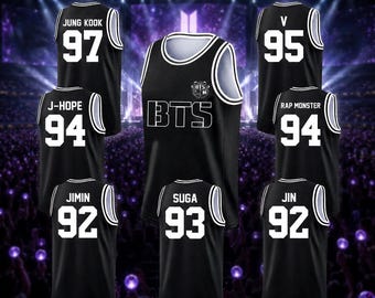 Gepersonaliseerde Kpop basketbaltrui, BTS fan cadeau, 2026 World Tour jersey voor tiener meisje vrouwen fan cadeau, Bangtan Boys tanktop jersey