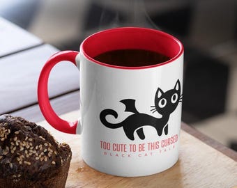Cursed Cat Coffee Mug: Funny Black Cat Lover Gift