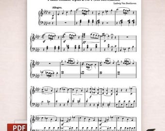 ピアノ楽譜 - ソナタ 17 - 作品 31 第 3 楽章「テンペスト