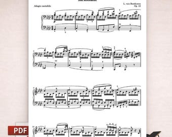 Beethoven Sonata No. 8 “Pathétique” Op. 13 – Adagio Cantabile | 5 Pages Piano PDF