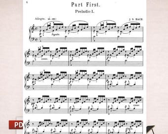 バッハ 合唱前奏曲 ト短調 第3番 ピアノ楽譜 (PDF) - Etsy 日本