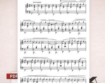Satie Gymnopédie No. 3 Piano Sheet Music – Printable French Solo (PDF)