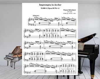 Partitura para piano del Impromptu n.º 4 de Schubert – D.899 Op. 90 (Descarga digital)