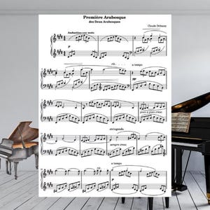 Arabesque No.1 Piano Sheet Music PDF | Claude Debussy | Public Domain | 5 Pages Printable image 1