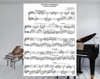 Arabesque No.1 Piano Sheet Music PDF | Claude Debussy | Public Domain | 5 Pages Printable