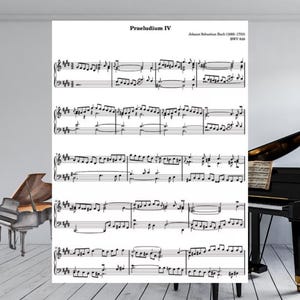 Bach Prelude No. 4 in C-sharp Minor BWV 849 | Well-Tempered Clavier I | Piano PDF