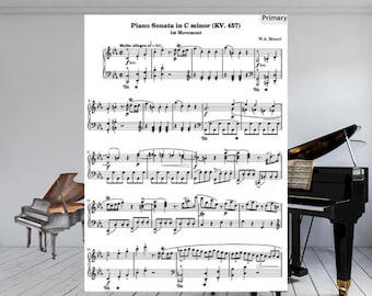 Mozart Piano Sonata KV 457 C Minor 1st Movement Sheet Music (PDF Download)