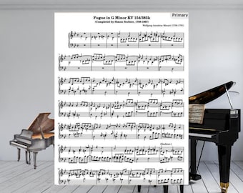 Mozart Fugue in G Minor KV 154/385k Piano Sheet Music (PDF Download)