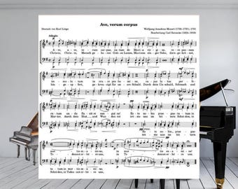 Ave, verum corpus by Mozart | Public Domain Choral Sheet Music | Latin & German PDF
