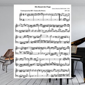 Arte de Bach de la fuga Contrapunctus XII / Canon alla Ottava / BWV 1080 PDF