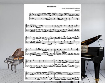 Bach Invention No. 11 in G Minor BWV 782 | Two-Part Piano Invention PDF