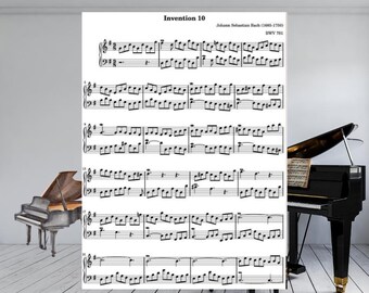 Bach Invention No. 10 in G Major BWV 781 | Two-Part Piano Invention PDF