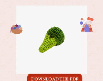Amigurumi Broccoli Crochet Pattern PDF, Crochet Vegetable Pattern, Broccoli Amigurumi, Crochet Food Toy, Kitchen Decor Pattern