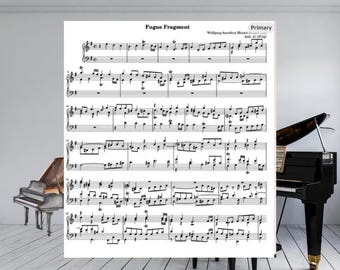 Fugue Fragment by W. A. Mozart | Piano Sheet Music | Classical PDF