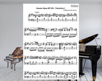 Mozart Piano Sonata KV 331 | Variation I Sheet Music PDF | Classical Piano