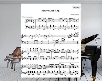 Maple Leaf Rag by Scott Joplin – Full Piano Score –  Instant PDF Download