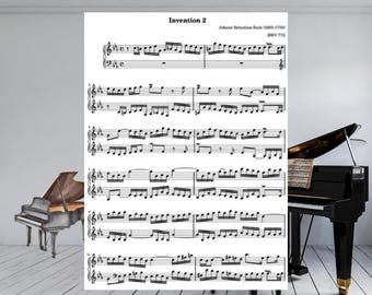 Bach Invention No. 2 in C Minor BWV 773 | Two-Part Piano Invention PDF