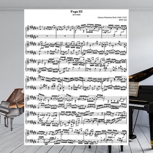 Bach Fugue No. 3 in C-sharp Major BWV 848 | 3 Voices | Well-Tempered Clavier I PDF
