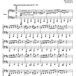 Grieg: Hall of the Mountain King • Intermediate Piano Sheet Music (PDF)