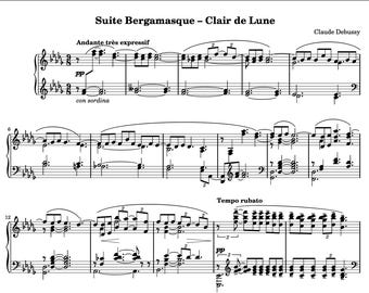 Partition Piano Debussy : Œuvres Pour Piano Tome 1 - Recueil De Pièces Classiques - Pour Pianistes