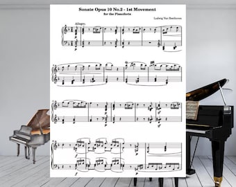 Beethoven-pianosonate op. 10 nr. 2 – 1e deel | Pianoforte | 11 pagina's pdf