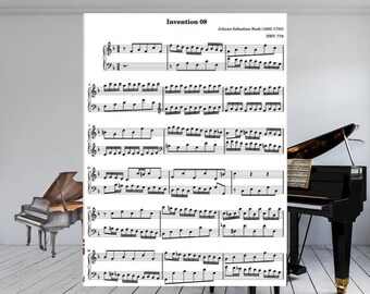 Bach Invention No. 8 in F Major BWV 779 | Two-Part Piano Invention PDF