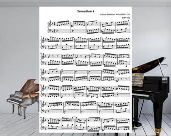 Bach Invention No. 4 in D Minor BWV 775 | Two-Part Piano Invention PDF