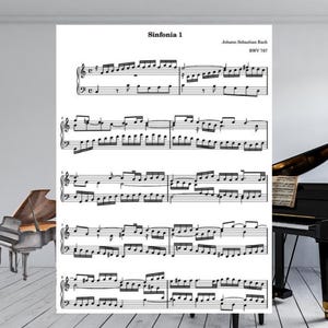 Bach Sinfonia nr. 1 in C majeur BWV 787 | Driedelige piano-uitvinding (pdf)