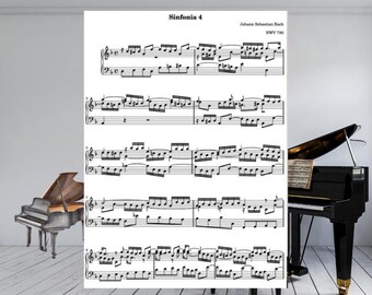 Bach Sinfonia No. 4 in D Minor BWV 790 | Three-Part Piano Invention PDF