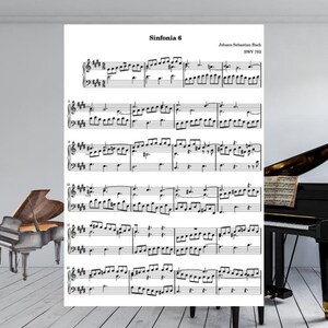 Bach Sinfonia nr. 6 in E majeur BWV 792 | Driedelige piano-uitvinding (pdf)
