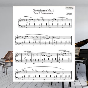 ピアノ楽譜 - グノシエンヌ第1番（6つのグノシエンヌから） - エリック・サティ - デジタルダウンロード