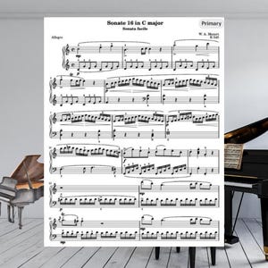 Mozart Sonata Facile No. 16 in C Major Piano Sheet Music (Digital Download)