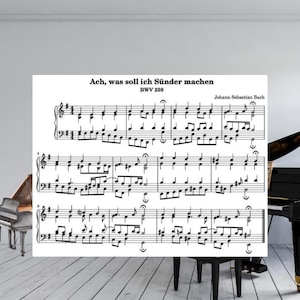 Ach, was soll ich Sünder machen BWV 259 | Bach Piano Sheet Music | Chorale PDF