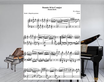 Mozart Sonata No. 16 KV 545 | 3rd Movement (Rondo) Piano Sheet Music PDF