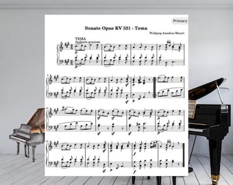 Mozart Piano Sonata KV 331 | Tema (Theme) Sheet Music PDF | Classical Piano