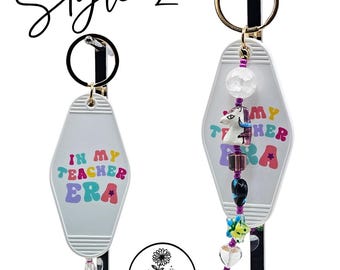 In My Teacher Era Keychain: Beaded Teacher Appreciation Gift