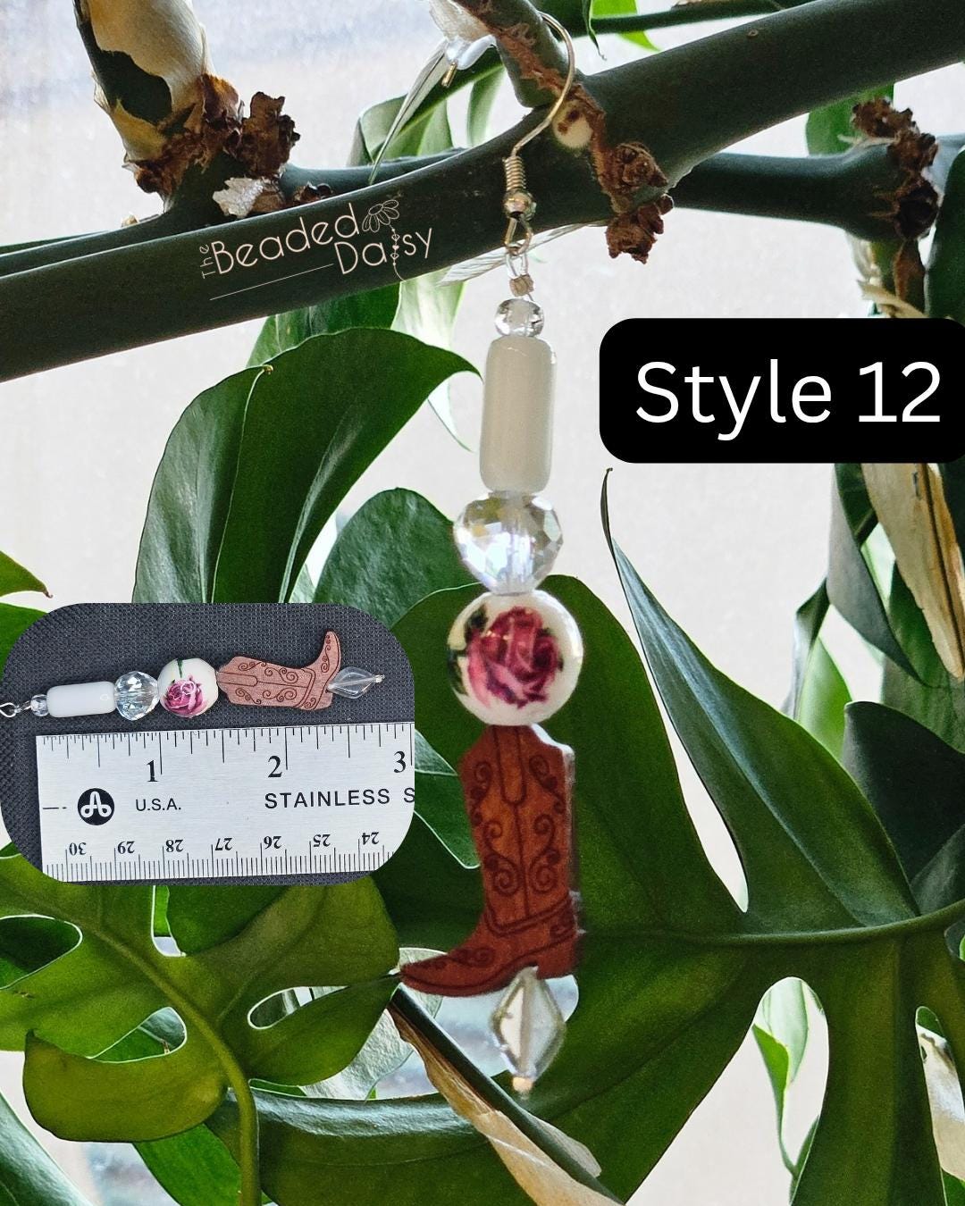 Garden Glimmers – Sparkling Boho Beaded Dangles for Whimsical Plants, Sunlight & Soul