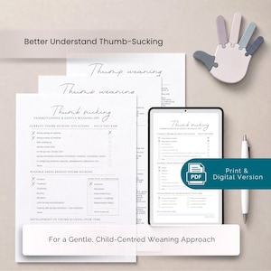 Moving Beyond Thumb Sucking | Understand Habits, Recognize Patterns & Support Weaning | Observation Sheet + Guide | Printable PDF