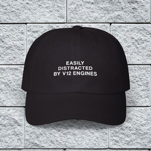 Easily Distracted By V12 Engines Embroidered Hat, Gift for V12 Lovers,Car Guy Gift, Perfect Gift for Car Enthusiasts,Dad Cap Fit, V12 Engine