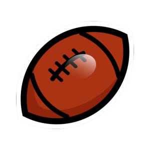 Football Kiss-Cut Sticker Football Laptop Sticker Water Bottle Decal Sticker Sport Sticker Kindle Sticker Game Day Decor Football Gifts